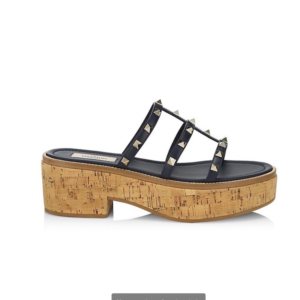 Valentino cork leather platform sandals - rockstud - size 6.5